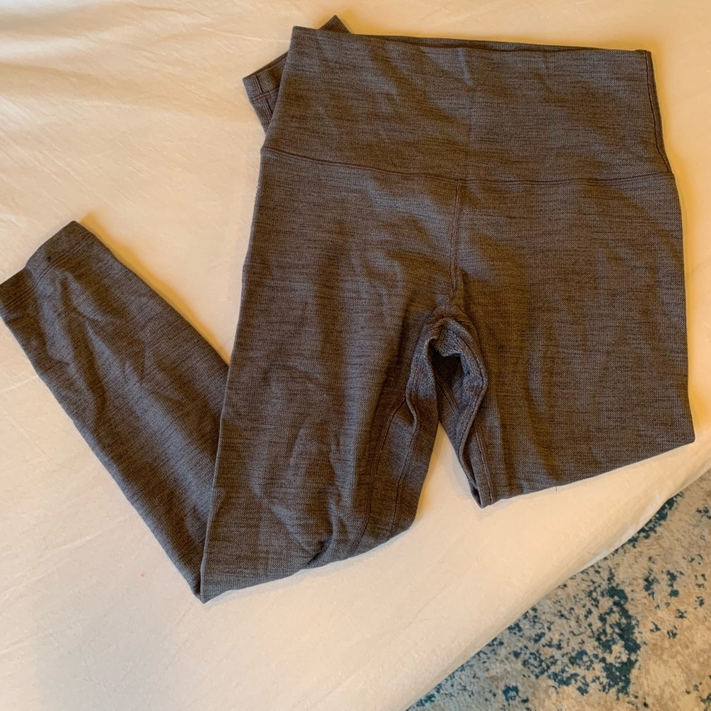 Size 8 heather grey lululemon leggings